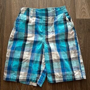 365 Kids Blue Plaid Shorts Size 6